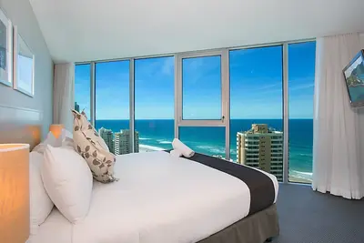 Hébergement à l'hôtel à Surfers Paradise avec une vue imprenable