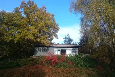 Image de Maison en bois confortable avec cheminée et vue magnifique, jardin clôturé