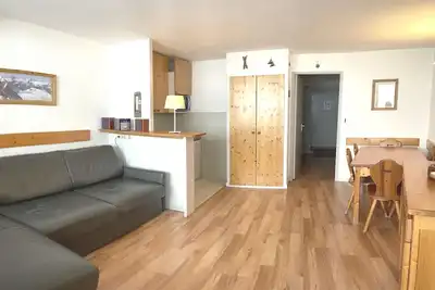 Image de Appt \"Huezolidays\" skis aux pieds, 38m2, exposition Sud, vue imprenable