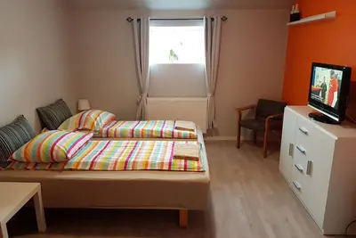 Image de B&B de campagne avec entrée indépendante. Pour célibataires, couples et familles.