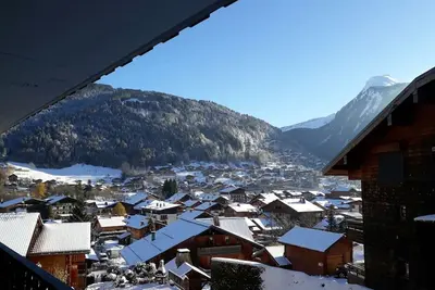 Image de Studio de luxe récemment rénové Morzine, 1er étage, 4/5 personnes, situé au centre