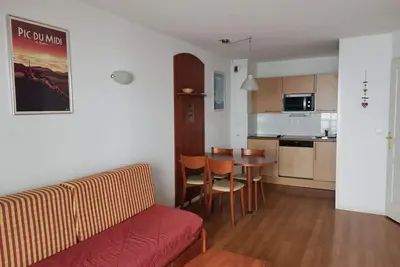 Appartement T2 pour 4 pers. avec terrasse, piscine couverte et salle de fitness, proche des pistes