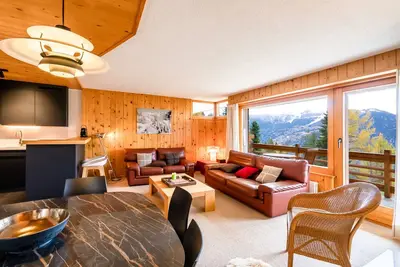 Image de Charmant appartement situé dans la région calme du Chemin des Vernes, à 5 minutes à pied du télécabi