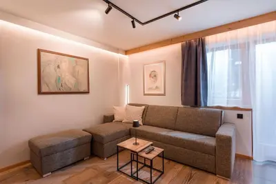 Image de App. 5: 1 chambre à coucher 1 salon avec cuisine - immeuble Bambi