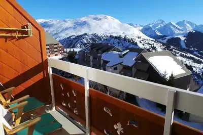 Image de Appartement au pied des pistes avec chambre indépendante, vue sur la montagne