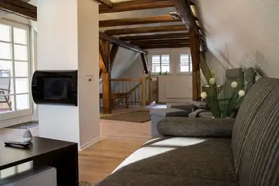 Image de Bel appartement à colombages avec garage et terrasse sur le toit