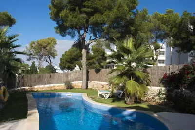 Cala Dor Beachhouse avec 3 terrasses et piscine, vue mer panoramique + plage