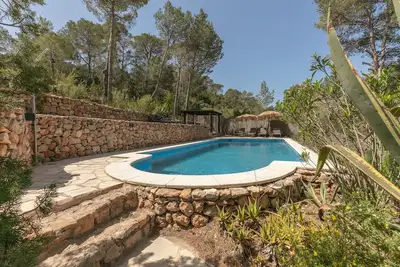 Image de Villa avec piscine privée et vue sur la mer et le coucher de soleil