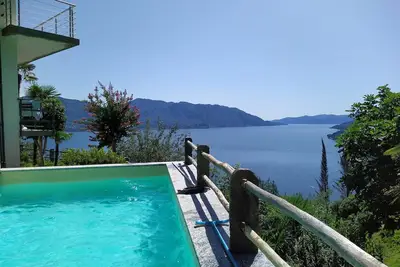 Image de Maison de vacances avec piscine privée - vacances en famille - Lac Majeur - vue panoramique