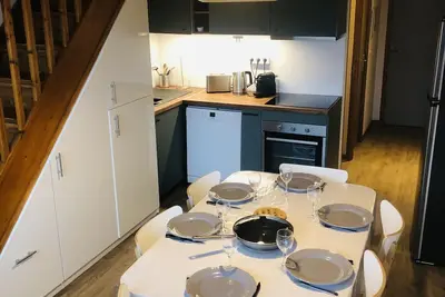 Image de Appartement unique aux pieds des pistes avec vue panoramique