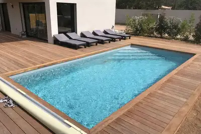 Image de Piscine chauffée - Plages à 2 min - 4 chambres - Clim Wifi