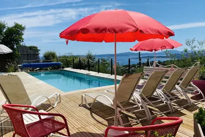 Image de Villa 10 personnes Vue Mer Golfe de Saint-Tropez Piscine Privée chauffée