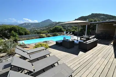 Image de Calvi, Vue Mer, Villa Moderne, Piscine Chaufee, Jacuzzi,