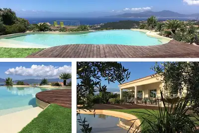 Image de 😎Villa Sole Rossu- Vue mer magique 180° ☀️Piscine chauffée-Jardin-classée 5*