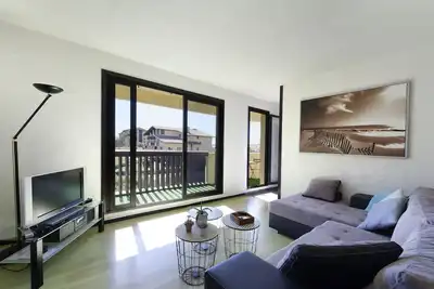 Image de T3 au Penon à 50m de la plage et des commerces, balcon séjour plein sud, parking