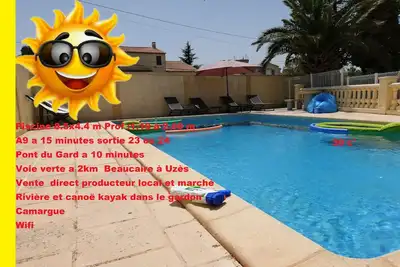 Image de Gite La Vie Est Belle, proche du pont du Gard, Nimes, Avignon, Uzes, Arles et A9