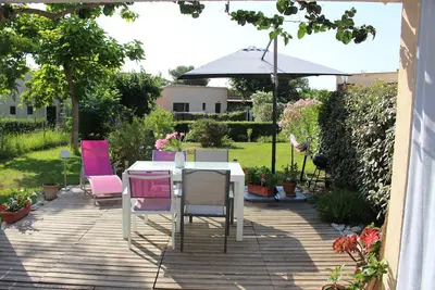 Image de Promo début Juillet, 100m plage, maison, 2 terrasses, jardin, clim, Wifi+fibre