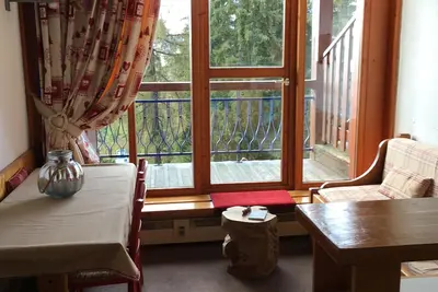 Image de Arcs 1800, 2 chambres, 5 personnes, près des pistes, balcon avec vue Mont-blanc