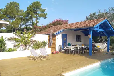 Image de Ondres Plage, maison 4 chambres avec piscine dans quartier calme