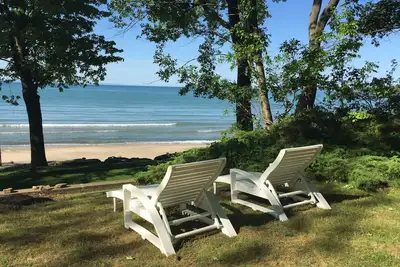 Image de White Sand Beach Paradise Dans la côte sud du Canada
