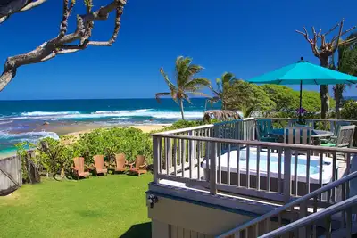 Image de * Maison de luxe en bord de mer à Haena près de la plage des tunnels Tvncu-1214