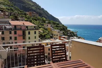 Image de Appartement avec terrasse, vous pouvez voir tout le village et notre mer, Ă Riomaggiore