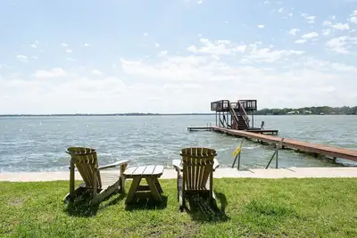 Image de Belle vue à 180 degrés sur le lac Cedar Creek avec des couchers de soleil à couper le souffle