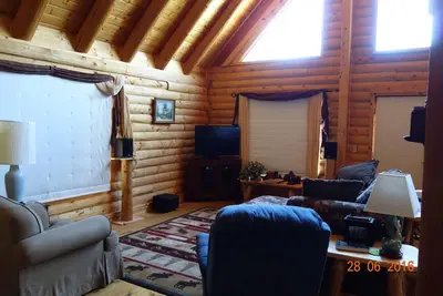 Image de Log Cabin dans les trembles à Vega State Park