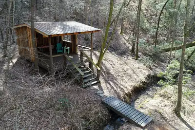 Image de Votre Toccoa River Cove! Camping privé de 12 acres avec abri Adirondack