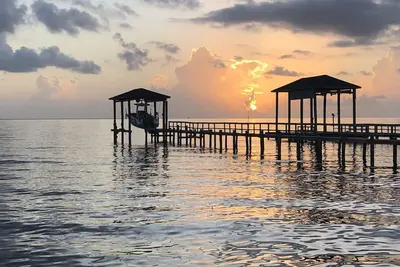 Image de Maison au bord de l'eau avec une vue magnifique sur la baie de Galveston
