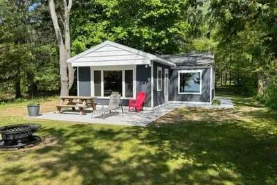 Image de Chalet sur le privé, de sable, plage du lac Michigan