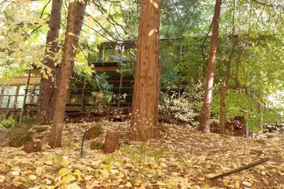 Image de Plaisir de la vieille école à Lake Mont Pines Creekside Cabin