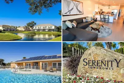 Image de Maison élégante avec 3 chambres, 3 salles de bains et une piscine de trempette exposée au sud à proximité de Disney