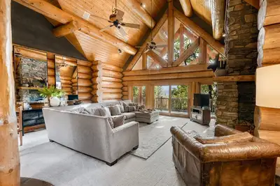 Image de Luxueuse cabane en bois rustique