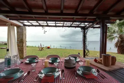 Image de Beach House au bord de la mer Égée