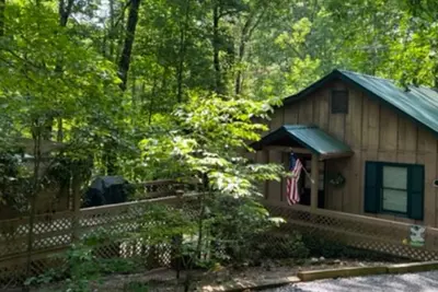 Image de Cabine confortable niché dans les bois et à proximité de centre-ville de Blue Ridge!