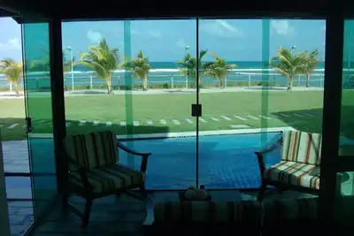 Image de Bungalow mer; face à la plage Muro Alto; Porto de Galinhas; Piscine privée.