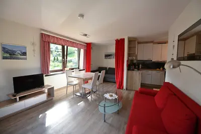 Image de Bel appartement pour 4 personnes avec une vue spectaculaire et skier d'octobre Ă juin.