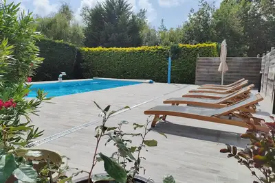 Image de Adorable maison landaise avec piscine