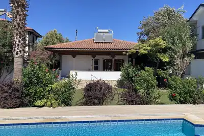 Image de Villa de style turc, piscine privée et vue imprenable sur la montagne.