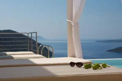 Image de Deluxe piscine privée moderne villa de 3 chambres, vue sur la mer près de Mikros Gialos et Nidri