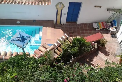Image de Villa espagnole traditionnelle à Comares avec piscine et vue imprenable