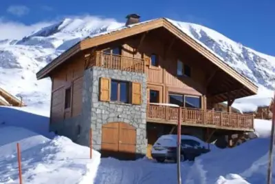 Image de Chalet sur les pistes, retour ski au pied, navette pour le village.