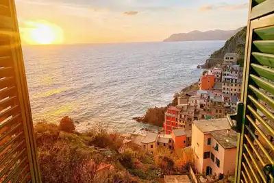 Image de Riomagggiore avec vue sur la mer, wi fi gratuit, climatisation