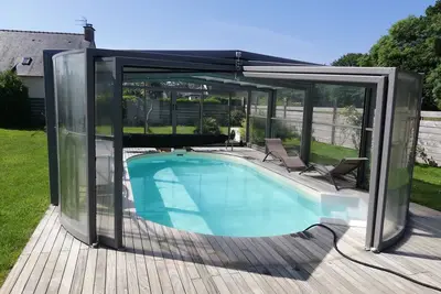 Image de Maison bord de mer, piscine couverte et chauffée, spa et sauna, 8 voyageurs