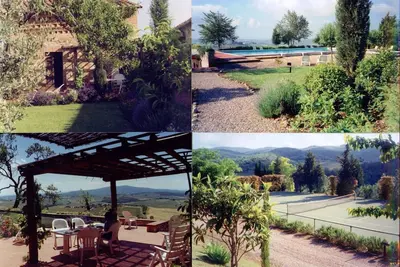 Image de 12 km au nord de Sienne avec une vue imprenable piscine et tenniscourt 3 chambres ensuite