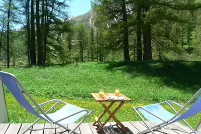 Image de Foux D’Allos appart 4/6p terrasse sud rez jardin belle vue calme Parc Mercantour