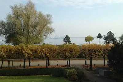 Image de Travemünde, vue sur la mer depuis le balcon, chaise de plage saisonnière gratuite, Smart Tv, WiFi