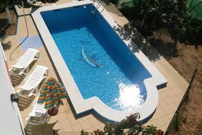 Villa with sea views, air conditioning and wifi, 800 meters from the beach.