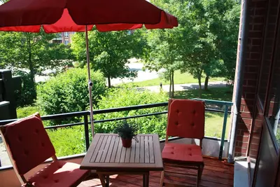 Image de 3 * appartement dans un quartier calme de Travemünde, piscine et sauna dans la maison, WiFi, Balcon